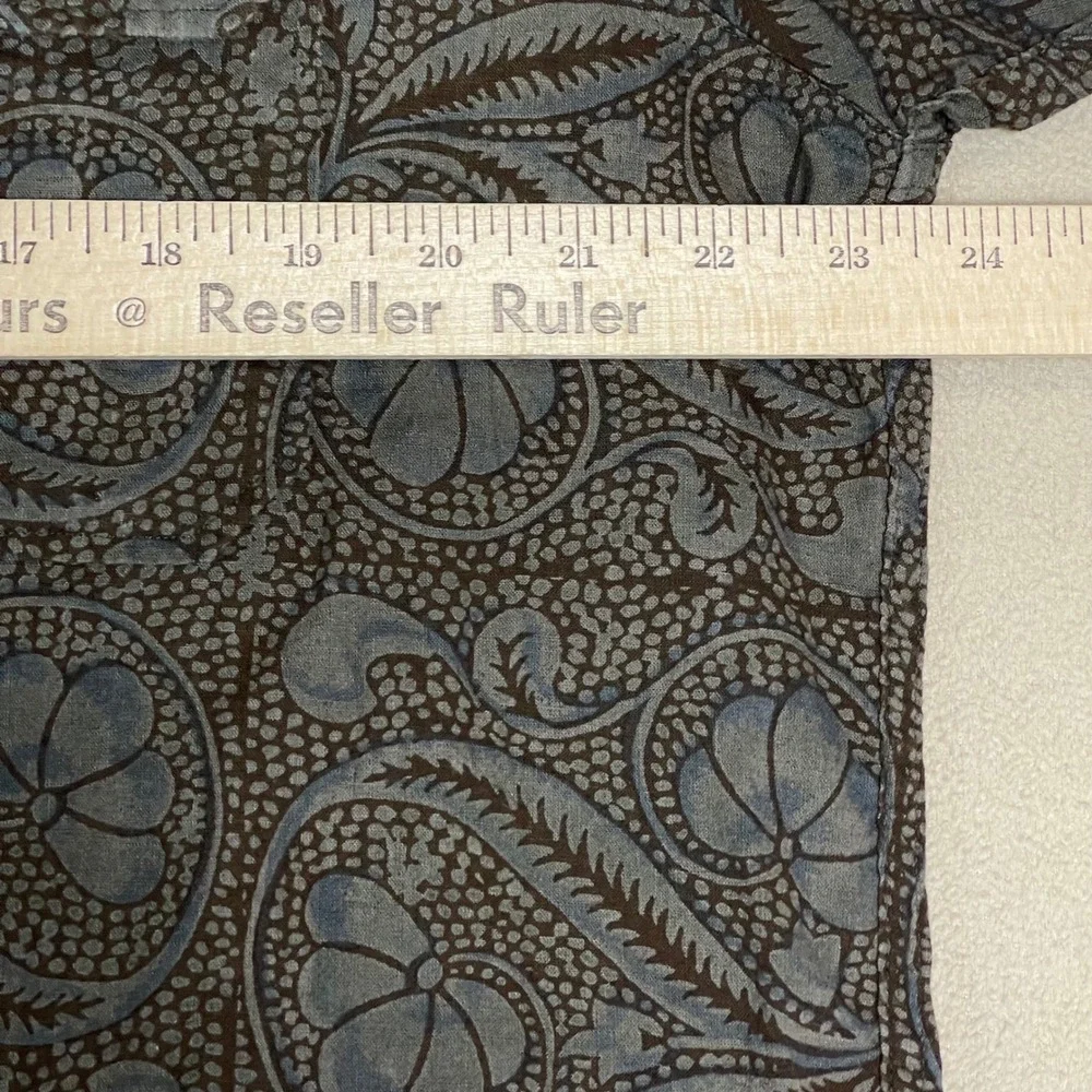 Polo Ralph Lauren Shirt Mens Large Brown Paisley Floral Button Down EUC
